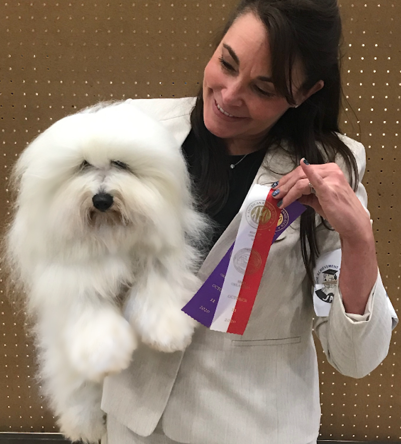 Louis finishing his Championship with Lori Livingston